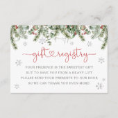 Santa Baby Winter Christmas Gift Registry Informatiekaartje (Voorkant)
