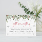 Santa Baby Winter Christmas Gift Registry Informatiekaartje (Staand voorkant)