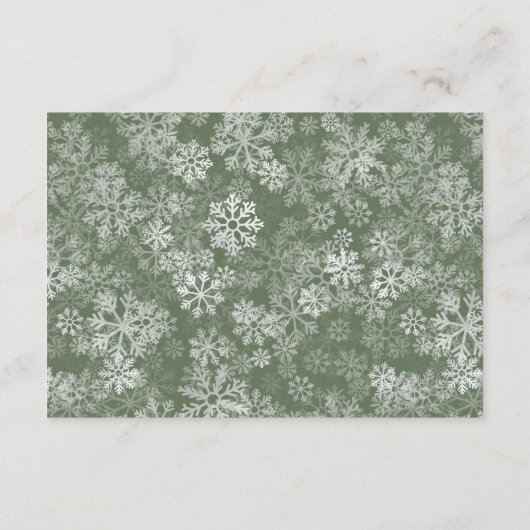 Santa Baby Winter Christmas Gift Registry Informatiekaartje (Achterkant)