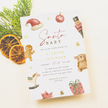 Santa Baby Winter Kerst Baby shower