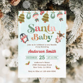 Santa Baby Winter Kerst Baby shower Kaart