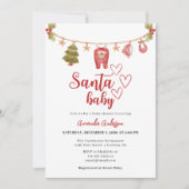 Santa Baby Winter Kerst Rood Baby shower Kaart (Voorkant)