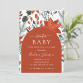 Santa Baby Winter Kerst Thema Baby Borrel Kaart (Staand voorkant)