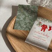 Santa Baby Winter Kerstfeest Baby shower Kaart