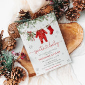 Santa Baby Winter Kerstfeest Baby shower Kaart