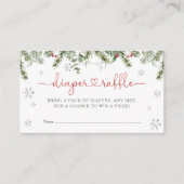 Santa Baby Winter Kerstluier Raffle Informatiekaartje (Voorkant)