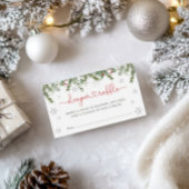 Santa Baby Winter Kerstluier Raffle Informatiekaartje