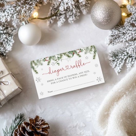 Santa Baby Winter Kerstluier Raffle Informatiekaartje
