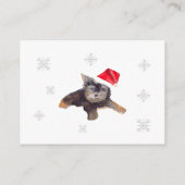 Santa Baby Winter Rode Luier Raffle Baby shower Informatiekaartje (Achterkant)