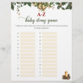 Santa Baby Winter Rood Groen Baby Items spel Flyer (Voorkant)