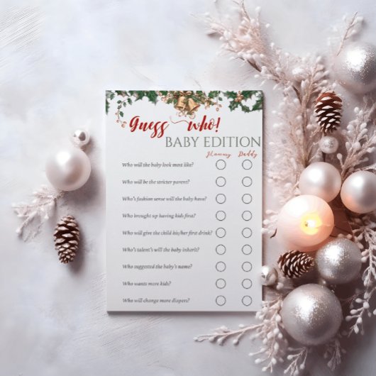 Santa Baby Winter Rood Groen Raad Wie Flyer