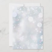 Santa Baby Winter Snow Baby Shower Uitnodiging (Achterkant)