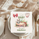Santa Baby Woodland Winter Christmas Baby shower Servet<br><div class="desc">Voeg een vleugje houtcharme toe aan uw baby shower met onze "Woodland Winter Christmas" Baby shower servetten. Deze prachtig ontworpen servetten mengen de serene schoonheid van een winterbos met feestelijke kerstelementen, waardoor ze een perfecte aanvulling zijn op uw feest. Kenmerken: Charming Design: De servetten zijn voorzien van een heerlijke bosscène...</div>