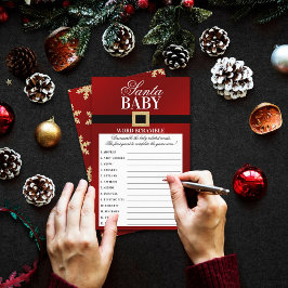 Santa Baby | Word-spel met kerstBaby shower