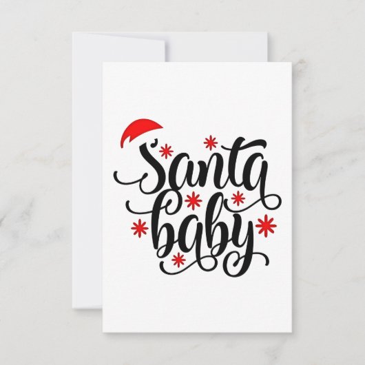 Santa Baby zwangerschapsaankondiging kerstman (Voorkant)