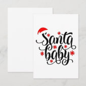 Santa Baby zwangerschapsaankondiging kerstman (Voorkant / Achterkant)