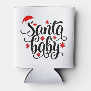 Santa Baby zwangerschapsaankondiging kerstman Blikjeskoeler