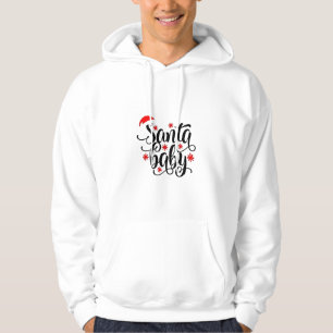 Santa Baby zwangerschapsaankondiging kerstman Hoodie