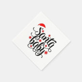 Santa Baby zwangerschapsaankondiging kerstman Servet (Hoek)