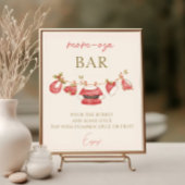Santa Babykleding Boy Baby shower Momosa Bar Poster