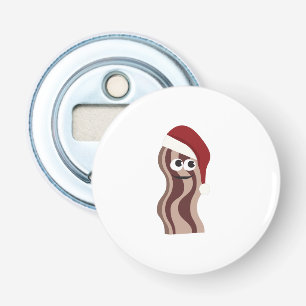Santa Bacon Button Flesopener