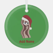 Santa Bacon Glas Ornament (Voorkant)