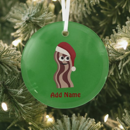 Santa Bacon Glas Ornament (Insitu)
