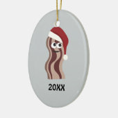 Santa Bacon Keramisch Ornament (Links)