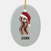Santa Bacon Keramisch Ornament (Voorkant)
