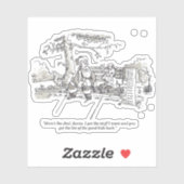 Santa Bad Kind contour sticker (Vel)