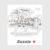 Santa Bad Kind contour sticker (Vel)