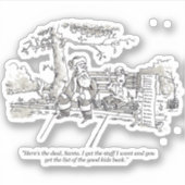 Santa Bad Kind contour sticker (Voorkant)