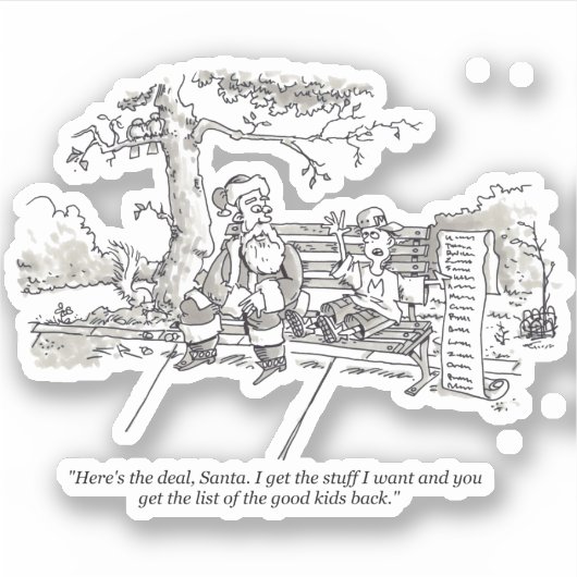Santa Bad Kind contour sticker (Voorkant)