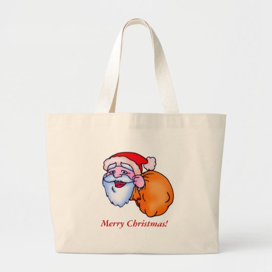 Santa Bag Grote Tote Bag (Voorkant)