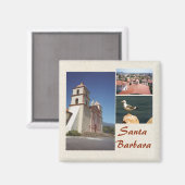 Santa Barbara 3 foto magneet Sjabloon (Voorkant / Achterkant)