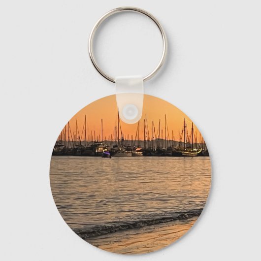 Santa Barbara at Sunset Sleutelhanger (Achterkant)