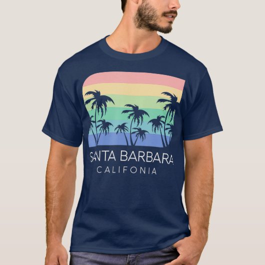 Santa Barbara Beach California Surf Cali T-shirt (Voorkant)