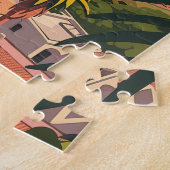 Santa Barbara Beach Central Coast Californië Retro Legpuzzel (Zijkant)