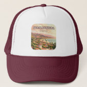 Santa Barbara Beach Central Coast Californië Retro Trucker Pet (Voorkant)