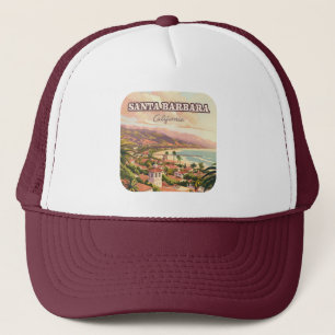 Santa Barbara Beach Central Coast Californië Retro Trucker Pet