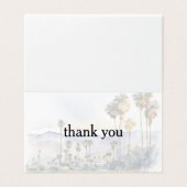 Santa Barbara Beach Wedding Dank je wel kaart (Buitenkant ongevouwen)