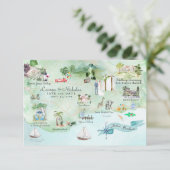 Santa Barbara | Bestemming Huwelijksreiskaart Kaart (Staand voorkant)