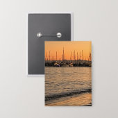 Santa Barbara bij zonsondergang Button (Voorkant / Achterkant)