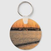 Santa Barbara bij zonsondergang Sleutelhanger (Achterkant)