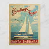Santa Barbara Briefkaart Sailboot Californië (Voorkant)