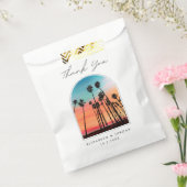 Santa Barbara bruiloft dank u zonsondergang foto Bedankzakje (Gezegeld)