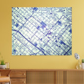 SANTA BARBARA, CA kaart Canvas Afdruk (Insitu (Woonkamer))