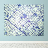 SANTA BARBARA, CA kaart Canvas Afdruk (Insitu (Houten vloer))