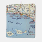 Santa Barbara CA map Keramisch Ornament (Links)