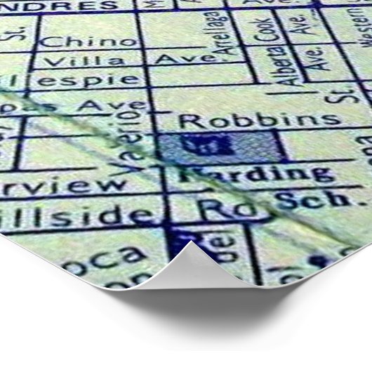 Santa Barbara, CA  Map Poster (Hoek)